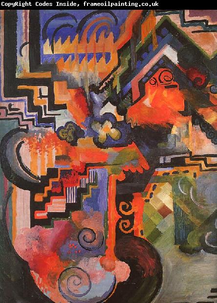 August Macke Colored Composition